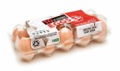 Eggbokser 1x10 i klar plast til jumbo hønseegg - 50 stk. thumbnail