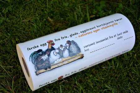 Etiketter til eggkartonger 12 egg.