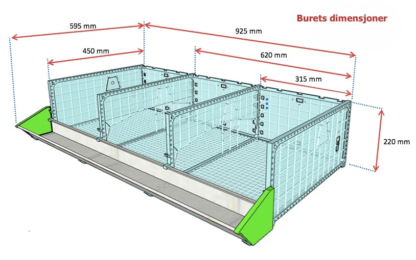 Burets dimensjoner