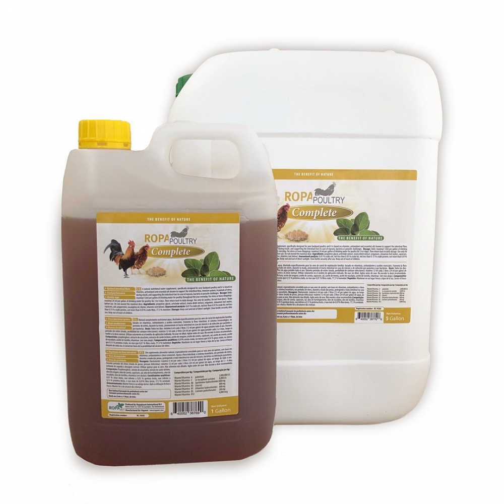 Flytende tonic for hobby fjærkre. En 100% naturlig, høy kvalitets, energi-rik og patentert formel spesielt utviklet for hobby av fjærfeveterinærer. Forebygger blant annet utvikling av koksidiose. 1 gallon kanne (3,78541178 liter).
