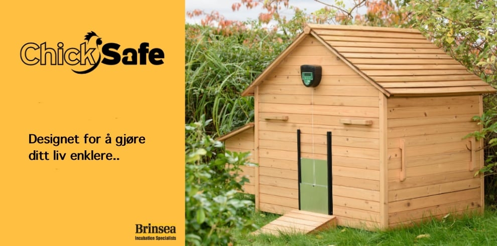 Brinsea ChickSafe Advance er et solid og pålitelig, digitalt kontrollert system for automatisk lukking av hønsehusdøren når lysnivået synker om kvelden og åpner når solen står opp, holder fuglene dine trygge og gir deg ro i sinnet.