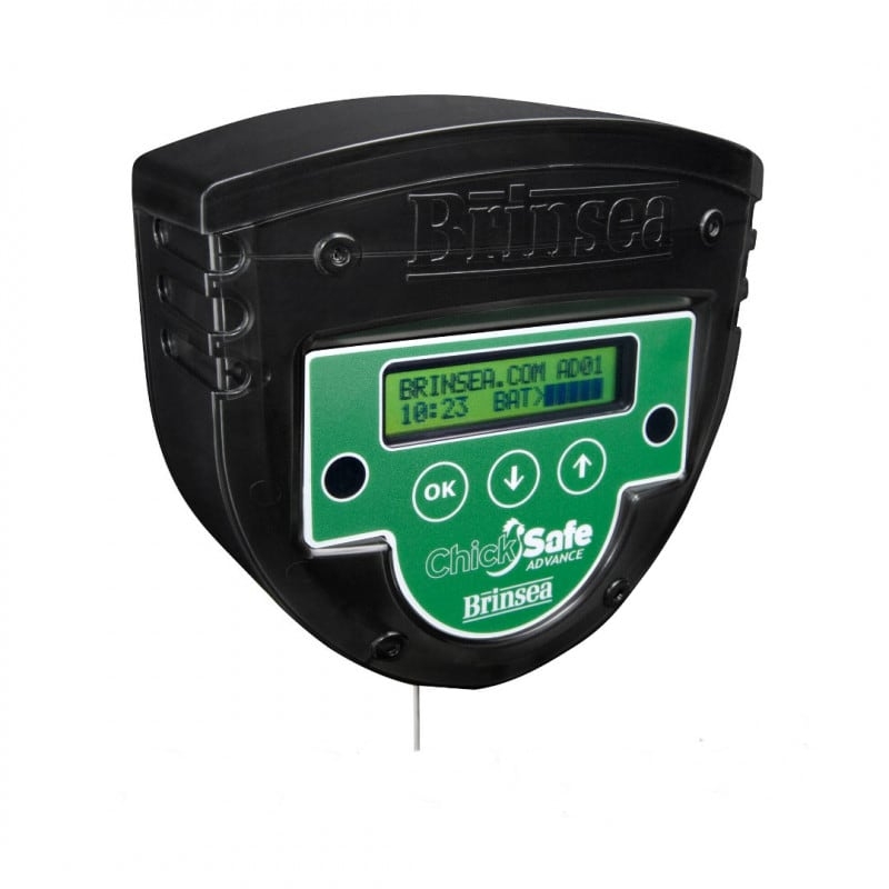 Brinsea ChickSafe Advance! Brinseas første avanserte automatiske døråpner.
Ikke flere bekymringer for å være for sent til å stenge fuglene dine om natten.